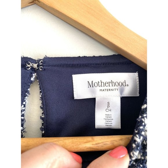Morherhood Maternity Dress Size Small Navy Blue Sleeveless Scoop Neck MI… - Picture 3 of 8
